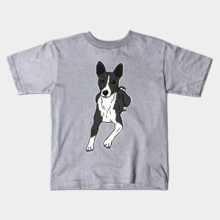 Basenji Black and White Kids T-Shirt